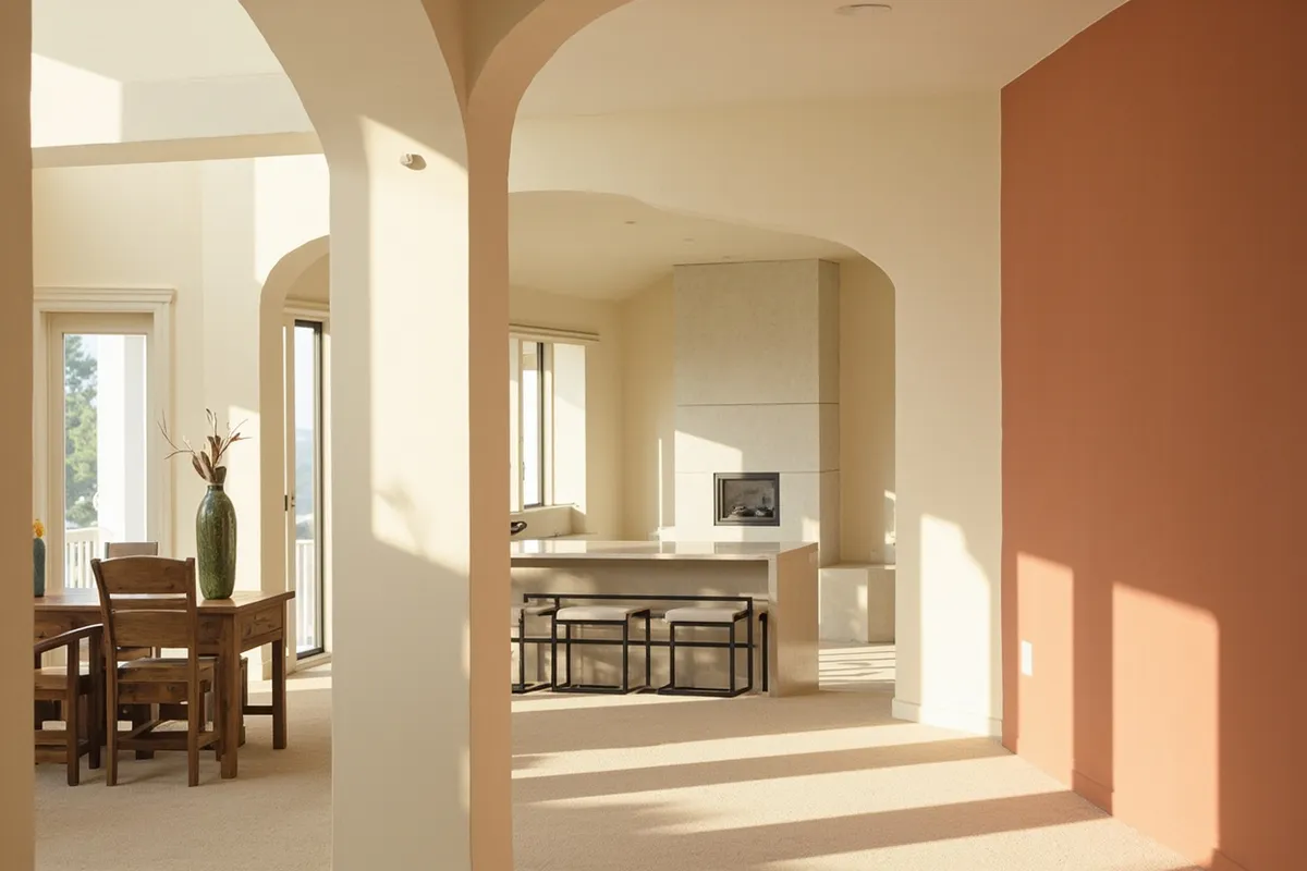 Interior painting in a bright Lake Tahoe living room