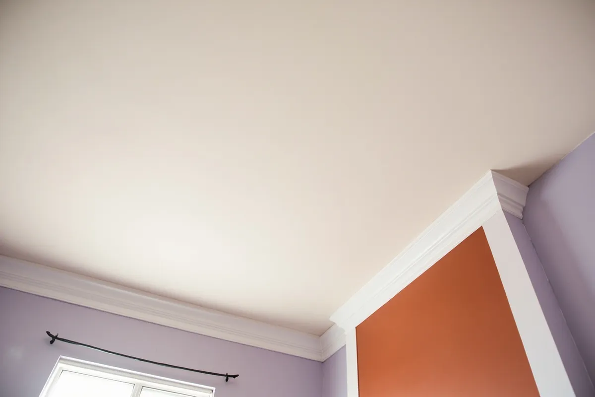 Kids bedroom painted in soft lavender